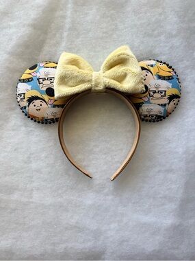 Banana Yellow bow Pixar Up Carl Dug Russell Minnie Mouse Ears Headband
